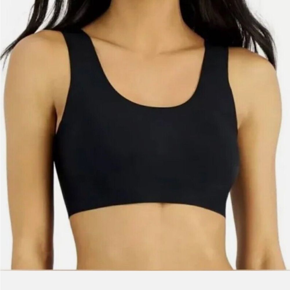 Alfani Intimates Core Bral Hang TShirt Bra Black Wireless Ultra Soft Sz Small